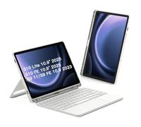 Inateck Funda con teclado para Samsung Galaxy Tab S10 FE/S9 FE/S9, teclado para tablet formato vertical u horizontal, extraíble, con panel táctil, QWERTZ, AceTouch N0064