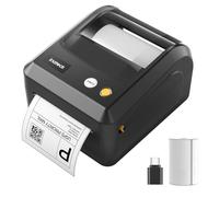 Inateck Impresora térmica de Etiquetas Inalámbrica con Compartimento Transparente para Papel (4 x 6), Compatible con iPhone, Android, iPad, Windows, macOS, Chrome y USPS, Negro