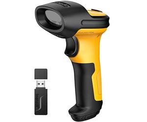 Inateck Lector Codigo Barras Escáner de Códigos Inalámbrico 2.4GHz Barcode Scanner | Alcance 60m Batería 2600mAh Duración batería Uso ininterrumpido 1 Mes Lectura automática rápida y precisa P6