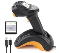 Inateck Lector Codigo Barras Inalambrico 2D, Escáner de código de Barras Bluetooth QR, con Pantalla y Base Inteligente,CMOS+CCD Duales Módulos, Compatible con App SDK, P8 SE