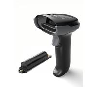 Inateck - Lector de códigos de barras inalámbrico 1D 2D QR PDF417, alcachofa de código de barras con 2 baterías reemplazables de 2000 mAh, compatible con Android e iOS, para almacenamiento y logística