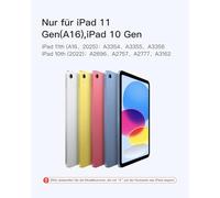 Inateck NeoMagic KB09119 Funda con Teclado Magnético para iPad 10 Generación 10.9 Pulgadas, 11 Generación 2025 A16 11 pulgadas, Teclado con Touchpad, Soporte Externo, Retroiluminación de 7 Colores