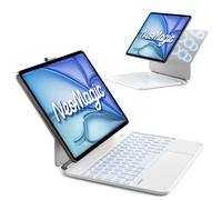 Inateck NeoMagic KB903 - Funda magnética con teclado para iPad Air de 13 pulgadas M4/M3/M2 (2026/2025/2024), iPad Pro de 12,9 pulgadas, panel táctil grande, pantalla LED, 7 colores retroiluminados