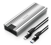 Inateck Carcasa para Disco Duro M.2 NVMe SATA, USB C 3.2 Gen 2 10Gbps Aluminio Caja Disco Duro para SSD M.2 NVMe y SATA (2242, 2260, 2280) con Cable USB A a C y USB C a C, sin Herramientas