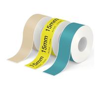 Inateck Papel térmico resistente al agua y al aceite para etiquetado continuo en la vida y la artesanía, 3 rollos/caja, 18 m, compatible con impresora de etiquetas PR2003