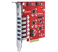 Inateck RedComet U22, Tarjeta de extensión PCIe a USB 3.2 Gen 2, con 6 Puertos USB Tipo A y 2 Puertos USB Tipo C, 20Gbps, Rojo
