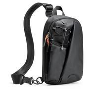 Inateck Sling Bag X-Row con Bloqueo RFID, Bandolera Ligera para Hombres y Mujeres, Resistente a Salpicaduras, para Senderismo, Viajes, Paseos, Negro