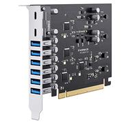 Inateck Tarjeta PCIe USB 3.2 Gen 2 KU8212 con carga USB-C PD, 2 USB-C y 6 USB-A, 16 Gbps
