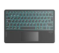 Inateck Teclado Bluethooth con panel táctil, ultradelgado, con 3 canales Bluetooth para Windows, iPad OS, Android, iOS, función de IA, compatible con aplicaciones autodesarrolladas, QWERTZ, KB01104