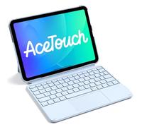 Inateck Teclado for iPad 10 Generación 2022/11 Generación A16 2025 (10.9/11 Pulgada), Air 11" M3/M2, Air 6.ª/5.ª/4.ª, Pro 11 1-4Gen, Teclado Ultraligero Desmontable con Touchp,Azul AceTouch