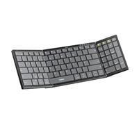 Inateck Teclado inalámbrico plegable con teclado numérico, teclado plegable Bluetooth multidispositivo con función de IA inteligente, diseño portátil para iPad/iPhone/Android/Windows/tabletas, con