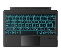 Inateck Teclado Surface Pro 7, compatible con Surface Pro 7/7+/6/5/4 con panel táctil, Bluetooth 5.3, iluminación de fondo de 7 colores, QWERTZ, KB02027