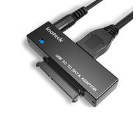 Inateck USB 3.0 a SATA Adaptador Convertidor para 2.5/3.5 Pulgadas Disco Duro HDD SSD con 12V/2A Fuente de Alimentación, Cable sata USB 3.0, Negro