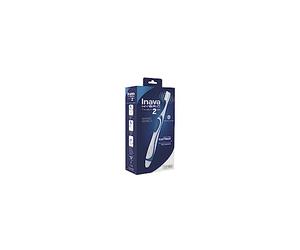 INAVA Cepillo de dientes eléctrico híbrido - Blanco - Vibrador - Mango de silicona - Cerdas suaves - Sostenible - Automático - Con cable