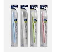 Inava Cepillo de dientes suave - Juego de 4 cepillos (4 flexibles)