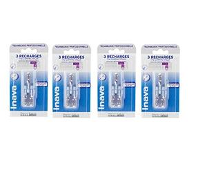 Inava - Juego de 3 cabezales de recambio Trio Compact violeta - 6 a 4 mm Espacio interdental grande - 4 x 3 = 12 recambios