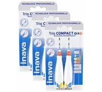 Inava Trio Compact 6 cepillos interdentales, ISO1/2/3, 0,8 a 1,2 mm, lote de 3