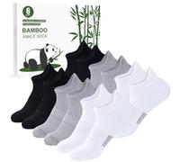 inaWarm Calcetines deportes de bambú para Mujer/Niñas, 6 pares,calcetines cortos,running,transpirables,calcetines tobilleros,con caja de regalo Negro Blanco Gris Talla S