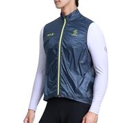 INBIKE Chaleco Ciclismo Running Hombre Softshell Outdoor Chaqueta Sin Mangas Cortaviento Impermeable Resistente al viento Transpirable para MTB Running Senderismo Negro XXL