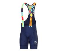 INBIKE Culotte Ciclismo Hombre Corto Maillot Pantalon Verano Primavera Profesional Bicicleta MTB Carretera Deportes Aire Libre Larga Distancia Reflectante Nailon Préstamo Transpirable Azul Marino S
