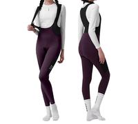 INBIKE Culotte Ciclismo MTB Largo para Mujer, Tirantes Extraíbles Pantalones Bicicleta Montaña y Carretera Acolchado Transpirable con Bolsillo, Ropa, Violeta XL
