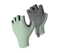 INBIKE Guantes Ciclismo Corto Frescos Verano Guantes MTB Hombre Mujer Unisexo Ligeros Transpirables Secado Rápido Antideslizante Guantes Gym Deprotes Verde-M