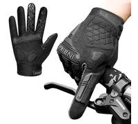 INBIKE Guantes Ciclismo Hombre Largos MTB Guantes Bicicleta Táctil con Acolchado De EVA Gel Antideslizante Protector De TPR(Gris-S)