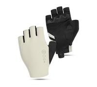 INBIKE Guantes de Ciclismo Medio Dedo Liegro Transpirable Elástico,Antideslizante, Fáciles de Poner Quitar con Toalla de Sudor en el Pulgar y Dedo Táctil para Hombre Mujer Verano Beige-L