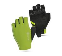 INBIKE Guantes de Ciclismo Medio Dedo Liegro Transpirable Elástico,Antideslizante, Fáciles de Poner Quitar con Toalla de Sudor en el Pulgar y Dedo Táctil para Hombre Mujer Verano Verde-M