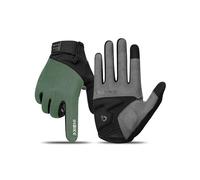 INBIKE Guantes de Ciclismo MTB Moto Bicicleta Montaña de Dedo Largo para Hombre con Pantalla Táctil de 2 Dedos y TPR Pads Elástico Transpirable y Multifuncional Reflectante Logo, Verde L