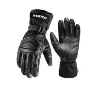 INBIKE Guantes Moto Invierno Hombre con Membrana Impermeable De TPU Guantes Piel De Cabra con 3M Thinsulate Guantes Cuero Moto con Compatibilidad Touch Screen, Unisex - Adulto(CW861-M)