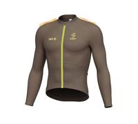 INBIKE Maillot de Ciclismo de Manga Larga para Hombre Diseño Invernal con Colores de Forro Polar, Corte Ajustado Reflectantes Bolsillos Traseros.para Ciclismo en Carretera