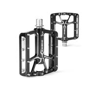 INBIKE Pedales Antideslizante De MTB Bicicleta, Pedales Plataforma De Aluminio con Rodamiento 9/16 para Bicicleta De Montaña Bicicleta De Carretera(Negro)