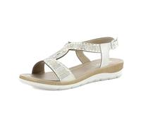 inblu Ciabatte Donna Motivo Incrociato Ricoperto Da Brillantini Bicolore, Plantare In Ecopelle Imbottito, Chanclas de Banda Mujer, Hielo, 40 EU