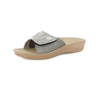 inblu Ciabatte Donna con Chiusura A Strappo E Inserto Elastico, Plantare Soffice E Anatomico, Chanclas Mujer, Plateado, 38 EU