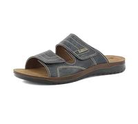 inblu Ciabatte Uomo A Doppia Fascia con Chiusura A Strappo, Plantare In Vera Pelle, Mule Hombre, Turquesa, 43 EU