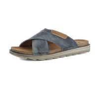 inblu Ciabatte Uomo Ecopelle A Fasce Incrociate con Plantare In Vera Pelle, Chanclas de Banda Hombre, Turquesa, 43 EU