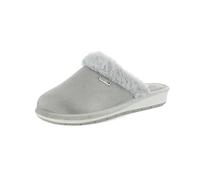 inblu Pantofole Donna con Bordo In Ecopelliccia, Plantare Imbottito, Suola Leggera E Flessibile, Tacco 3cm, Pantuflas Mujer, Plateado, 39 EU