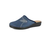 inblu Pantofole Donna con Decoro Astratto E Brillantini, Plantare Anatomico Imbottito, Suola Poliuretanica con Rialzo, Pantuflas Mujer, Turquesa, 36 EU