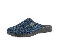 inblu Pantofole Uomo con Disegno Geometrico Tratteggiato, Plantare Anatomico In Vera Pelle, Suola Flessibile E Rialzata, Pantuflas Hombre, Turquesa, 45 EU