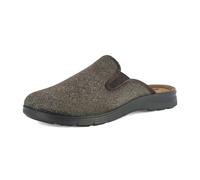 inblu Pantofole Uomo con Inserto Elastico E Plantare in Pelle, Eleganti E Comode, Pantuflas Hombre, Marrón Oscuro Di Moro, 44.5 EU