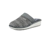 inblu Pantuflas de mujer de invierno de tela gris, cuña baja, GY24