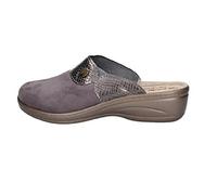 Inblu Pantuflas Sencillas con Detalle de Piel sintética, Mujer, Gris, 40 EU