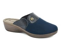 Inblu Pantuflas Sencillas con Detalle de Piel sintética, Mujer, Turquesa, 40 EU