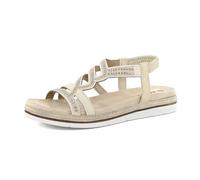 inblu Sandali Donna A Zig Zag con Luminosi Strass, Elastico Alla Caviglia, Plantare Imbottito, Dal 35 Al 41, Mujer, Platino, 37 EU