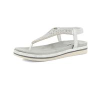 inblu Sandali Infradito Donna con Strass E Elastico, Morbido Plantare In Tessuto Imbottito, Mujer, Plateado, 36 EU