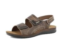 inblu Sandali Uomo con Tripla Regolazione A Strappo, Plantare In Vera Pelle, Mule Hombre, marrón, 44 EU