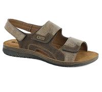 inblu Sandalias con Triple regulación de Velcro, Mule Hombre, marrón, 40 EU