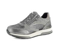 inblu Sneakers Donna con Inserti Lucidi, Scarpe Da Ginnastica con Lacci E Cerniera, Tomaia In Ecopelle, Plantare Imbottito, Zapatillas Mujer, Gris, 36 EU