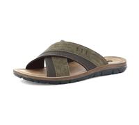 inblu Zapatillas de Hombre de Bandas Bicolor Cruzadas con Plantilla de Piel sintética Acolchada, de 39 a 46, Chanclas, Tundra, 44 EU